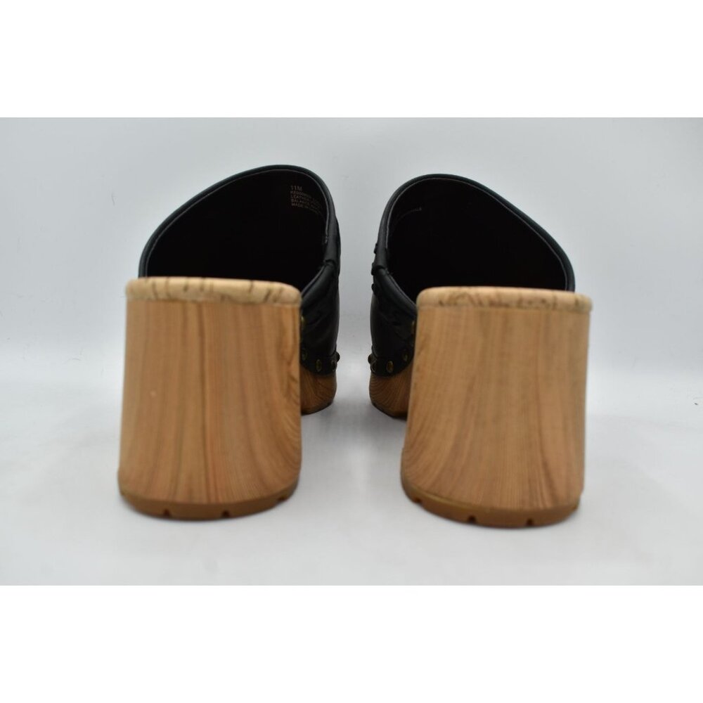 Kork‎ Ease Womens Size 11 Tilly Black Full Grain Leather Slip On Clogs Shoes - Picture 9 of 14